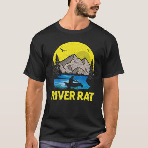 Canoe Canoeing Vintage Retro River Rat T-Shirt