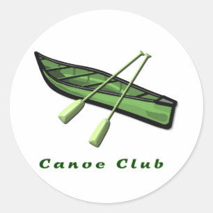 Canoe Club Design Classic Round Sticker