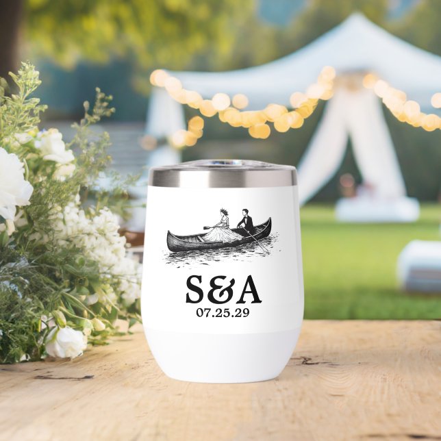Canoe Couple (Wedding (Rotated))