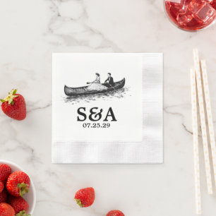 Canoe Couple Napkin