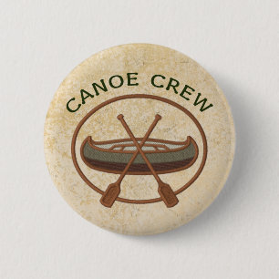Canoe Crew Canoeing 6 Cm Round Badge