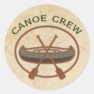 Canoe Crew Canoeing Sports Classic Round Sticker