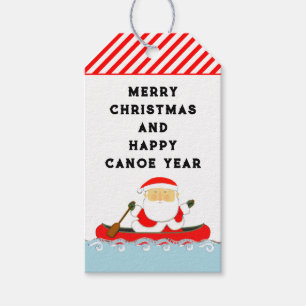 Canoe Kayak Camping Christmas Gift Tags