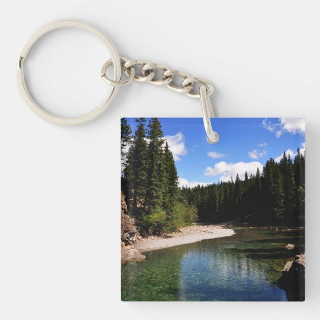 Canoe Meadows Kananaskis Canada Key Ring (Front)