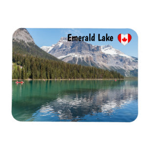 Canoe on famous Emerald Lake - Yoho NP, Canada Magnet