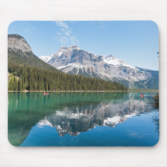 Canoe on famous Emerald Lake - Yoho NP, Canada Mouse Mat (Front)