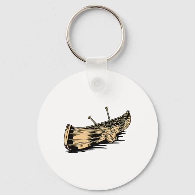 Canoe Paddle Funny Canoeing Kayaking Boating Boat  Key Ring (Front)