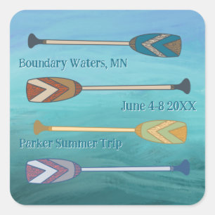 Canoe paddle lake water trip sticker