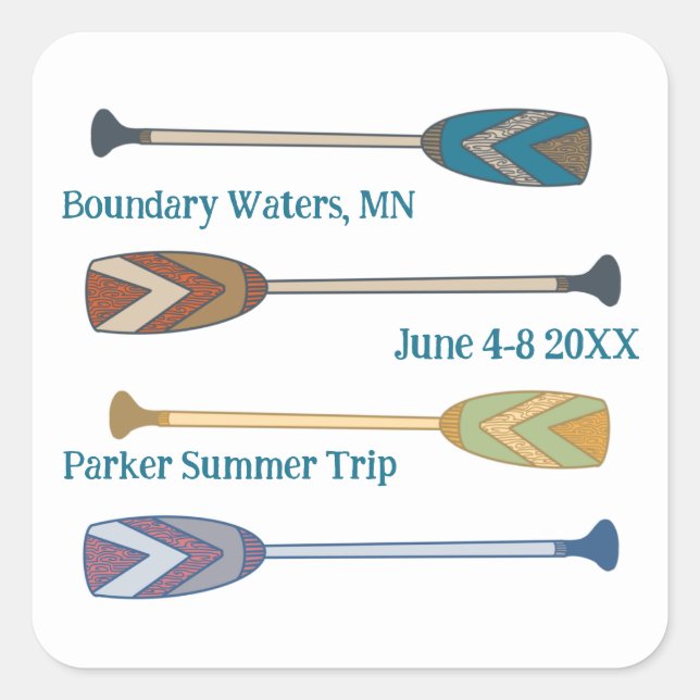 Canoe paddle trip sticker (Front)