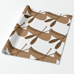 Canoe & Paddles Wrapping Paper