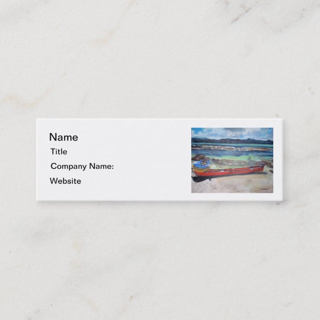 Canoe & Raft on Shell Island Business Card (Front)