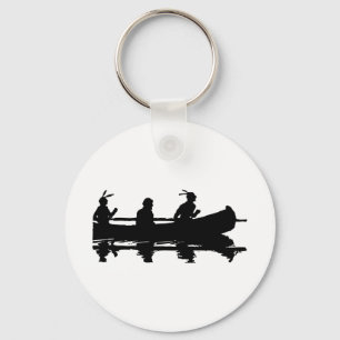 Canoe Silhouette Key Ring