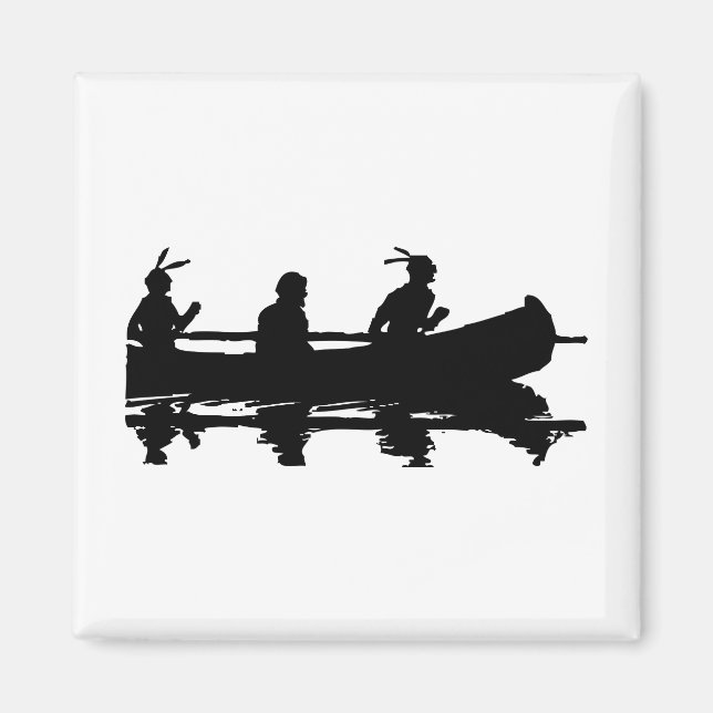 Canoe Silhouette Magnet (Front)