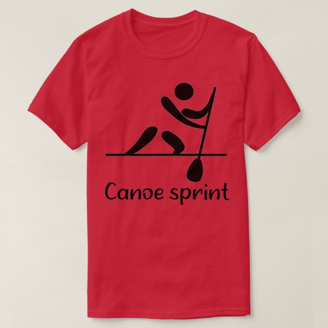 Canoe sprint Sticker T-Shirt (Design Front)
