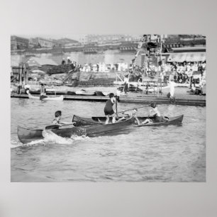 Canoe Tilting Poster