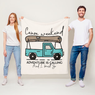 Canoe Weekend Fleece Blanket