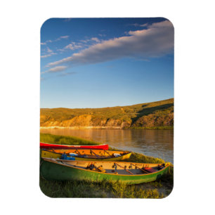 Canoeing Along The White Cliffs Of Missouri Magnet