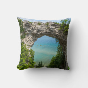 Canoeing At Arch Rock Cushion
