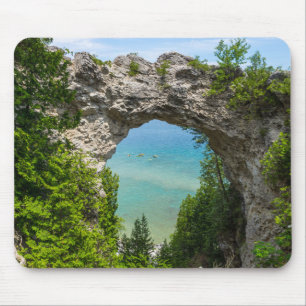 Canoeing At Arch Rock Mouse Mat