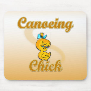 Canoeing Chick Mouse Mat