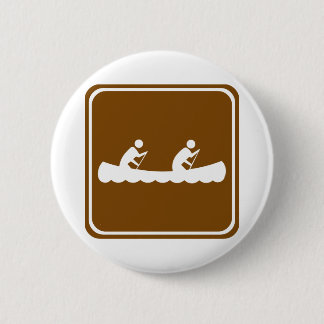 Canoeing Highway Sign 6 Cm Round Badge