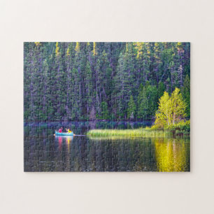 Canoeing in  Quebec Canada. Jigsaw Puzzle