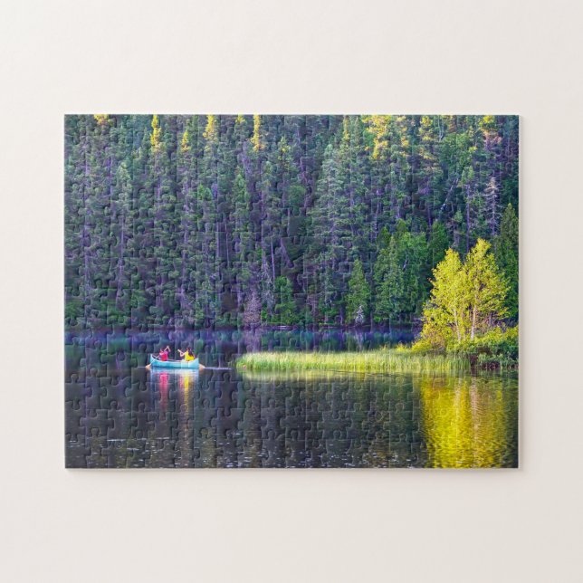 Canoeing in  Quebec Canada. Jigsaw Puzzle (Horizontal)