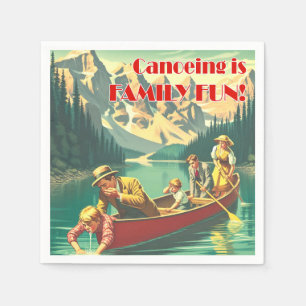 Canoeing Is Family Fun Napkin