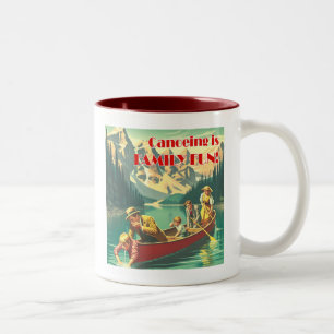 Canoeing Is Family Fun Two-Tone Coffee Mug