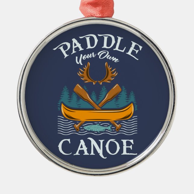 Canoeing Kayaking Gift Metal Tree Decoration (Front)