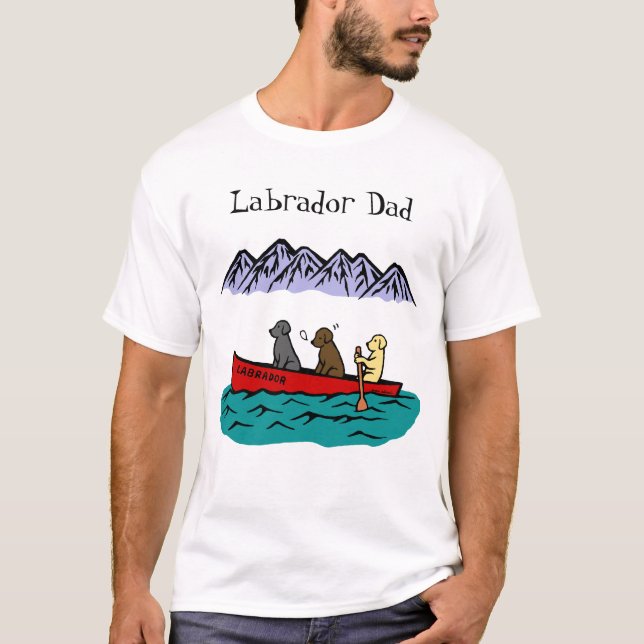 Canoeing Labrador Retrievers T-Shirt (Front)