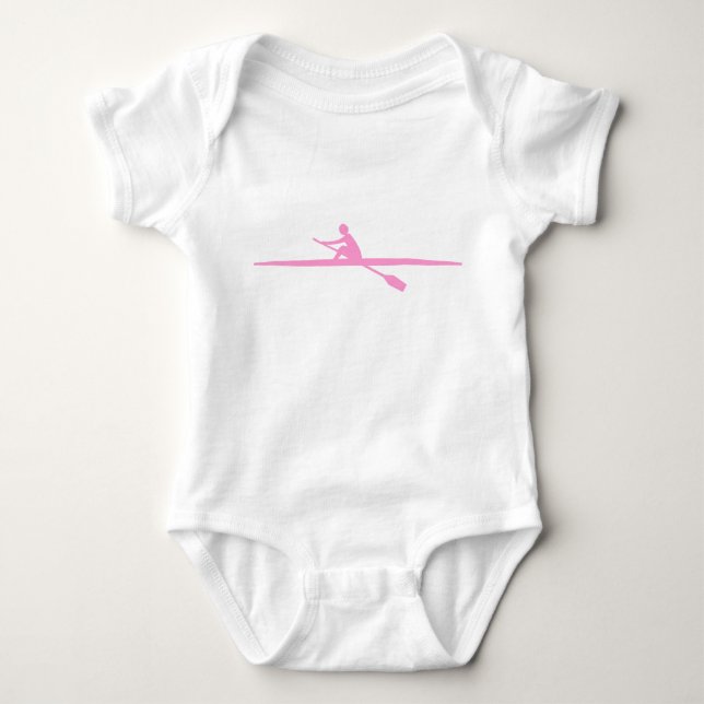 Canoeing - Pink Baby Bodysuit (Front)