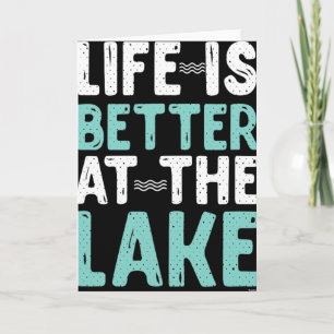 Canoeing Rafting Life Is Better At The Lake Nature Card