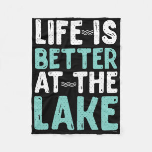 Canoeing Rafting Life Is Better At The Lake Nature Fleece Blanket