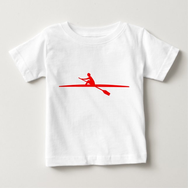 Canoeing - Red Baby T-Shirt (Front)