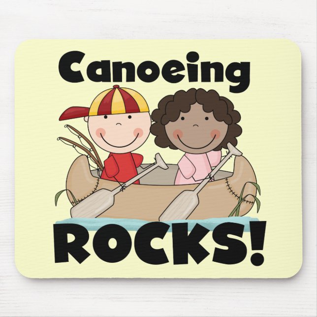 Canoeing Rocks One Tshirts and Gifts Mouse Mat (Front)