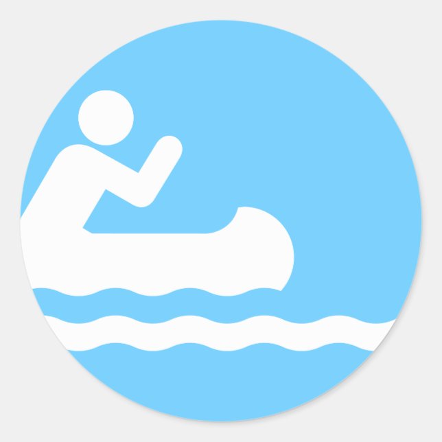 Canoeing Symbol Sticker (Front)