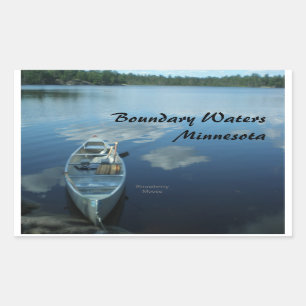 Canoeing the Boundary Waters v.1 Rectangular Sticker