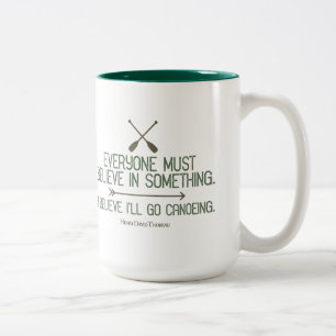 Canoeing   Thoreau Quotation Two-Tone Coffee Mug