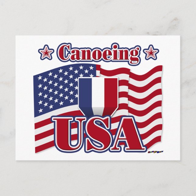 Canoeing USA Postcard (Front)