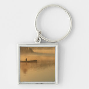 canoeist, Algonguin Park, Ontario, Canada. Key Ring