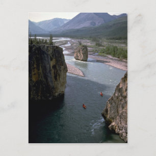 Canoeists, Mountain River, Northwest Territories, Postcard