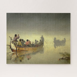 Canoes in Fog, Lake Superior by F. A. Hopkins Jigsaw Puzzle