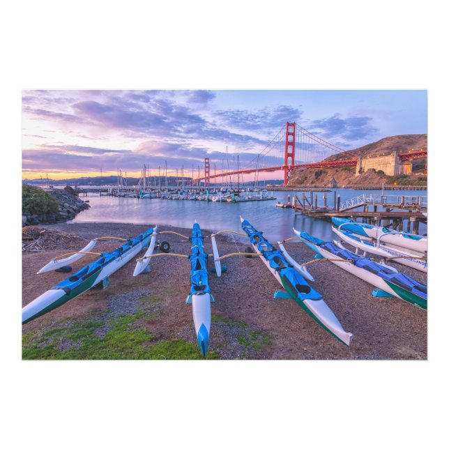 Canoes on Beach Photo Print (Front)