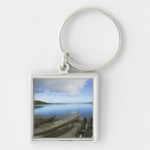 Canoes on the beach, Antananarivo, Madagascar Key Ring