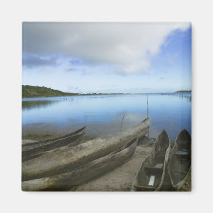 Canoes on the beach, Antananarivo, Madagascar Magnet