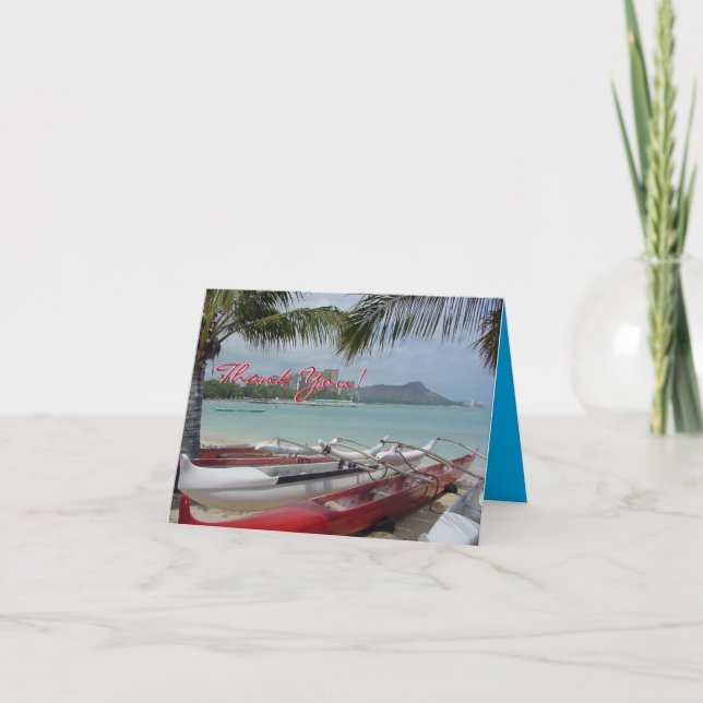 Canoes with Diamond View Thank You Card (Front)