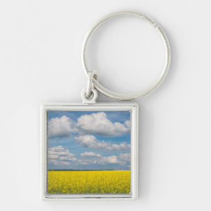Canola Field & Clouds Key Ring