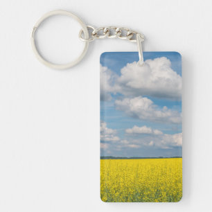 Canola Field & Clouds Key Ring