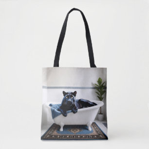 Canole  Jaguar in Bath Tote Bag